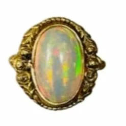 Bague ancienne, Art Nouveau, opale