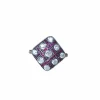 Bague ancienne Damier Diamants et Rubis Calibrés