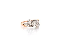 Bague ancienne diamants en or et platine