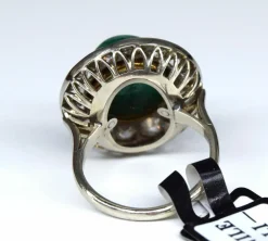 Bague ancienne diamants émeraude