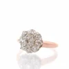 Bague ancienne diamants or rose