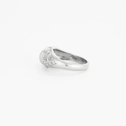 Bague ancienne diamants or blanc