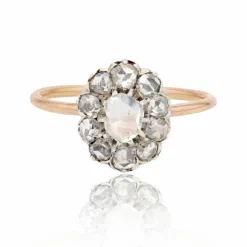 Bague ancienne diamants pompadour