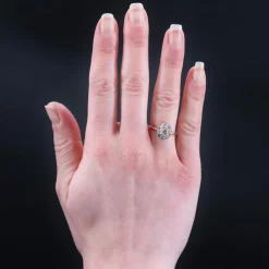 Bague ancienne diamants pompadour