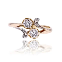 Bague ancienne diamants Toi et Moi