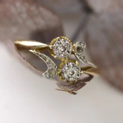 Bague ancienne diamants Toi et Moi