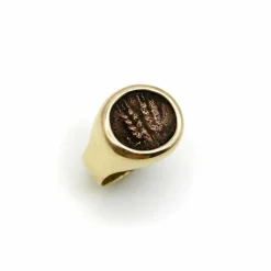 Bague ancienne en or avec pièce de monnaie du roi Agrippa Ier