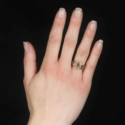 Bague ancienne en or ceinture filigranée