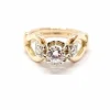 Bague ancienne en or jaune, diamants