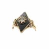 Bague ancienne en or jaune, onyx et diamants