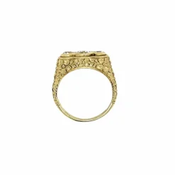 Bague Ancienne Gravée Trois Pierres