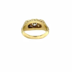 Bague Ancienne Gravée Trois Pierres