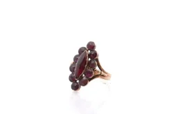 Bague ancienne grenats en or 18k