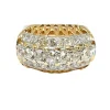 Bague ancienne jarretière en or jaune 18 carats et diamants taille ancienne