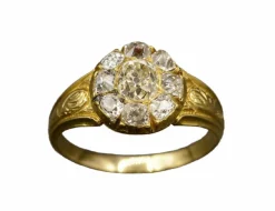 Bague ancienne Marguerite diamants