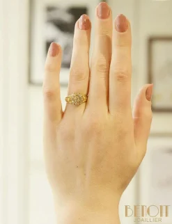 Bague ancienne Marguerite diamants