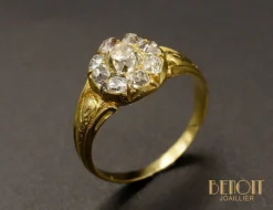 Bague ancienne Marguerite diamants