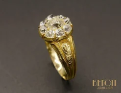 Bague ancienne Marguerite diamants