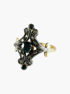 BAGUE ANCIENNE MOISSANITES & DIAMANTS