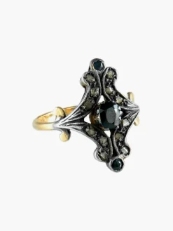 BAGUE ANCIENNE MOISSANITES & DIAMANTS