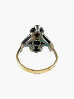 BAGUE ANCIENNE MOISSANITES & DIAMANTS