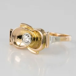 Bague ancienne noeud diamant