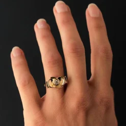 Bague ancienne noeud diamant