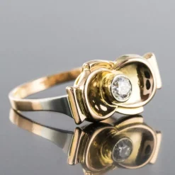 Bague ancienne noeud diamant