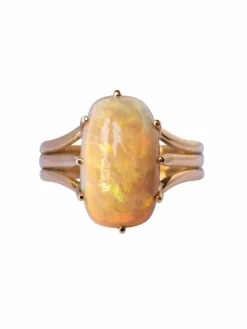 Bague ancienne Opale Australienne et Or