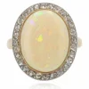Bague ancienne opale et diamants