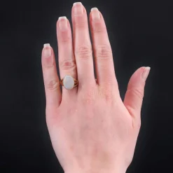 Bague ancienne opale et or