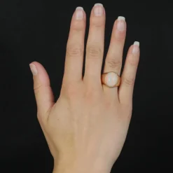 Bague ancienne opale et or