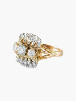 BAGUE ANCIENNE OR & DIAMANTS