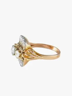 BAGUE ANCIENNE OR & DIAMANTS