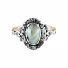 Bague Ancienne Or Argent Nacre