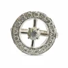 Bague ancienne or blanc et diamants
