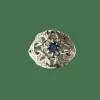 Bague ancienne or blanc saphir et diamants anciens