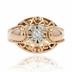 Bague ancienne or diamant vintage