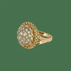 BAGUE ANCIENNE OR ET DIAMANTS.