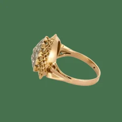 BAGUE ANCIENNE OR ET DIAMANTS.