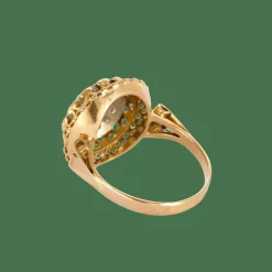 BAGUE ANCIENNE OR ET DIAMANTS.