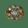 BAGUE ANCIENNE OR JAUNE 9 DIAMANTS