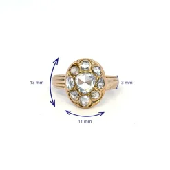 Bague Ancienne Or Jaune Diamants