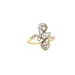 Bague Ancienne Or Jaune Diamants