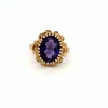 Bague Ancienne Or Jaune Saphir