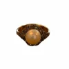 Bague ancienne or, perle fine, diamants