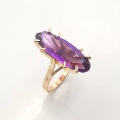 Bague ancienne Or rose et Améthyste