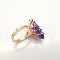 Bague ancienne Or rose et Améthyste