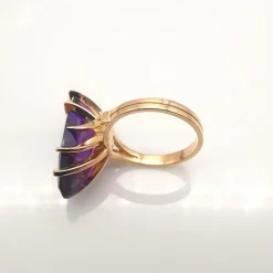 Bague ancienne Or rose et Améthyste
