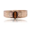Bague ancienne or rose oeil du tigre